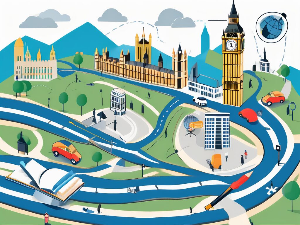 A roadmap that leads from a globe