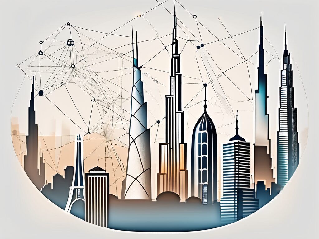 Seven different symbols representing various professional and social networks