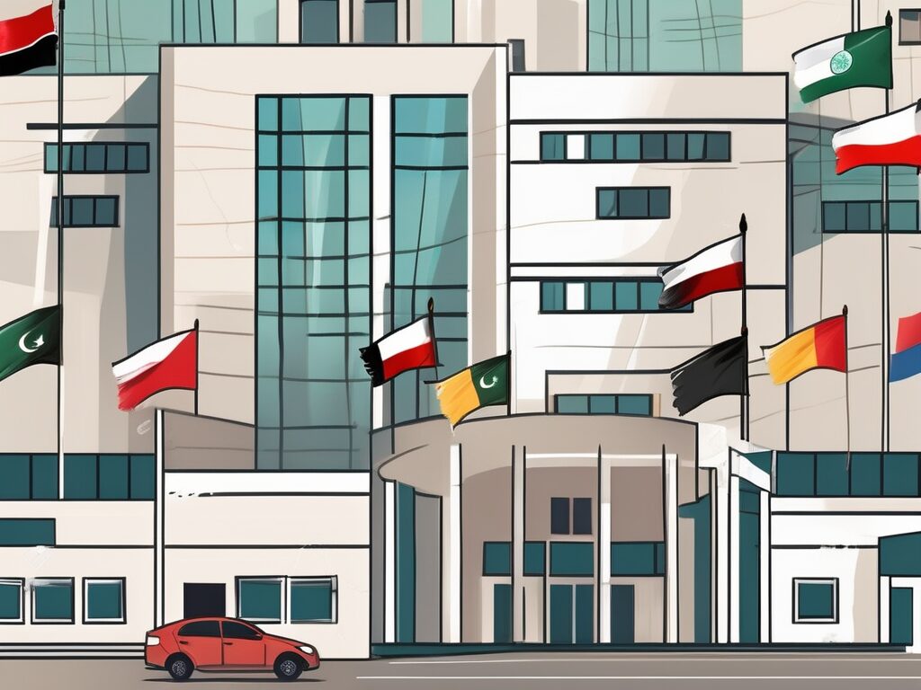 A diverse group of school buildings in dubai