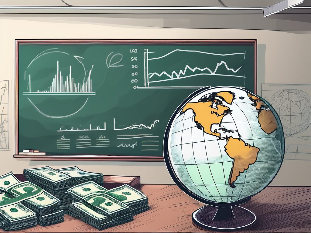 A classroom with a chalkboard