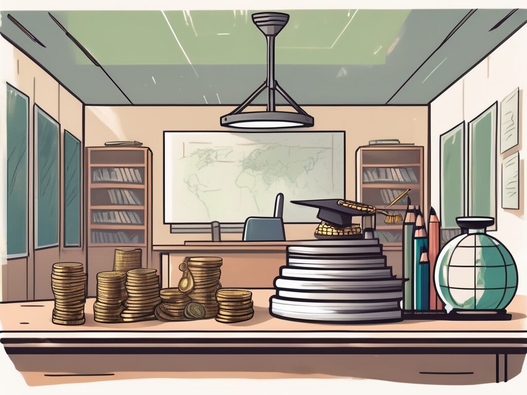 A classroom with saudi arabian architectural elements