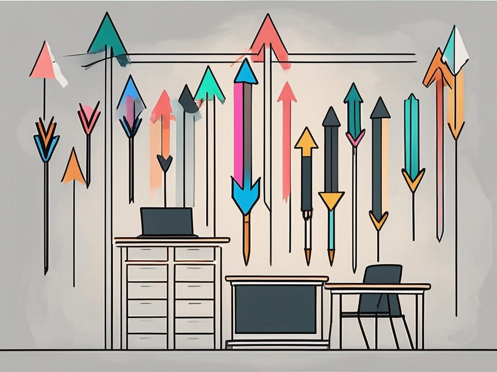 A classroom setting with a chalkboard