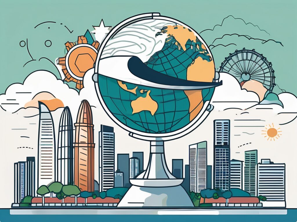 Various educational tools such as a globe