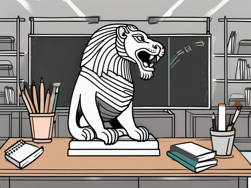 A classroom scene in singapore with various teaching tools