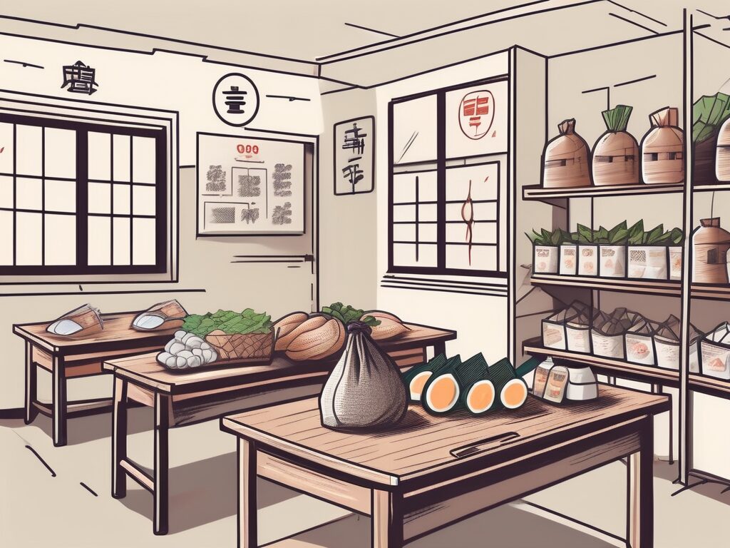 A classroom setting with traditional vietnamese elements