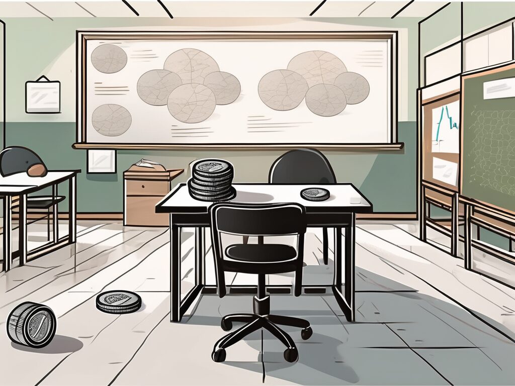 A classroom setting in vietnam with a chalkboard