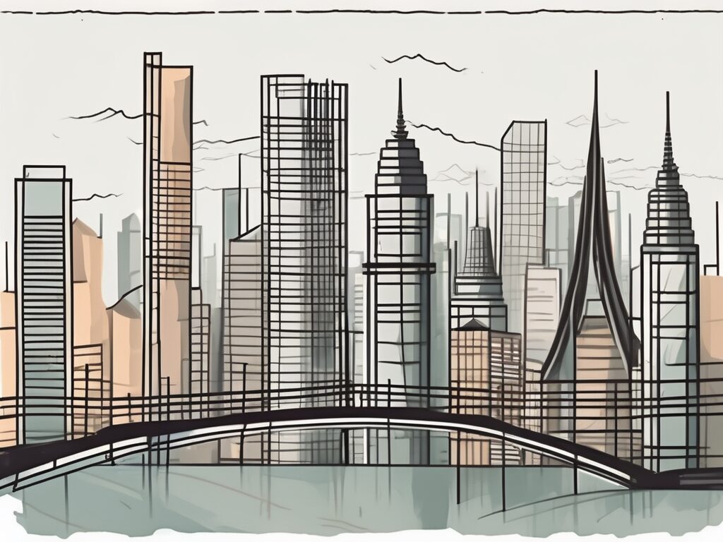 A symbolic representation of bangkok's skyline