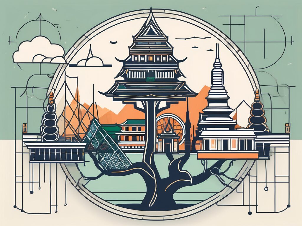 Various symbolic elements representing support systems