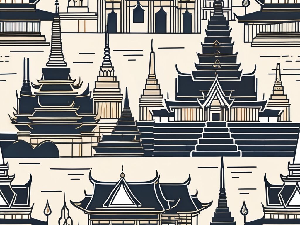 A few iconic buildings of bangkok