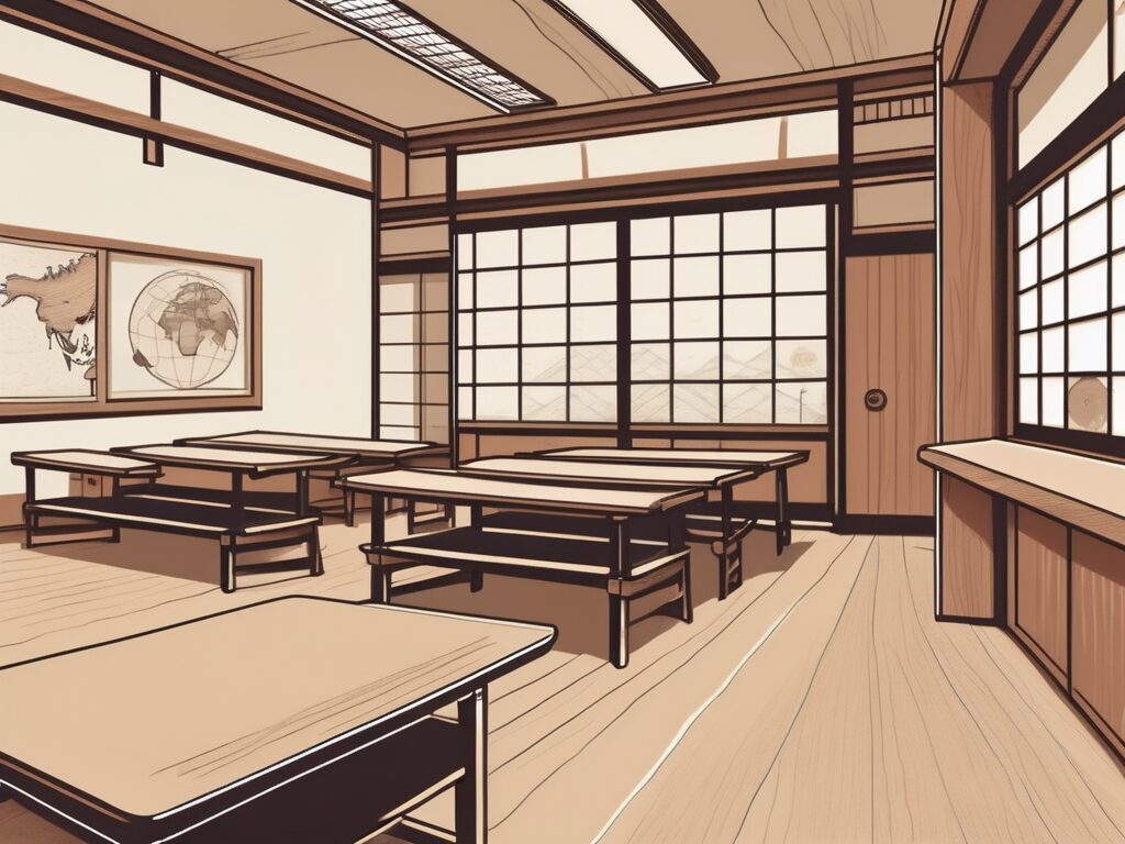 A classroom setting in japan