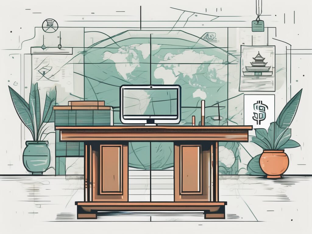A classroom setting with traditional vietnamese elements