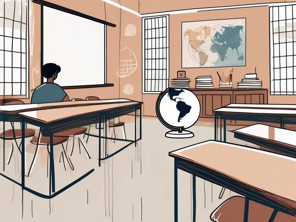 A classroom with diverse cultural elements