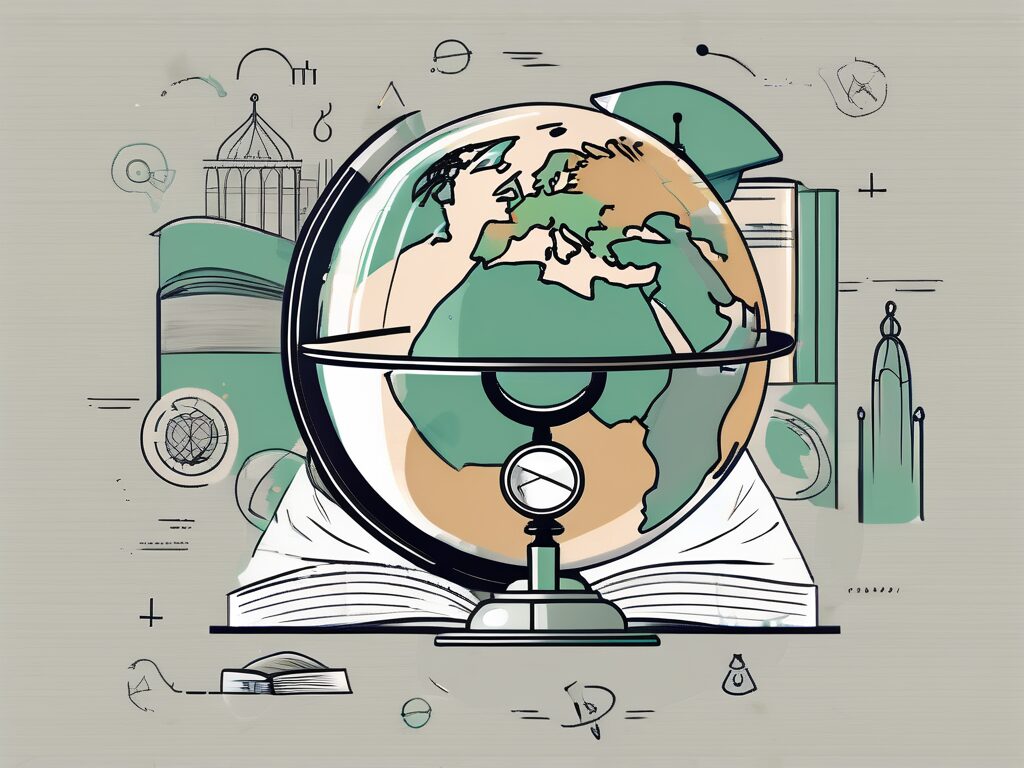 A globe with saudi arabia highlighted
