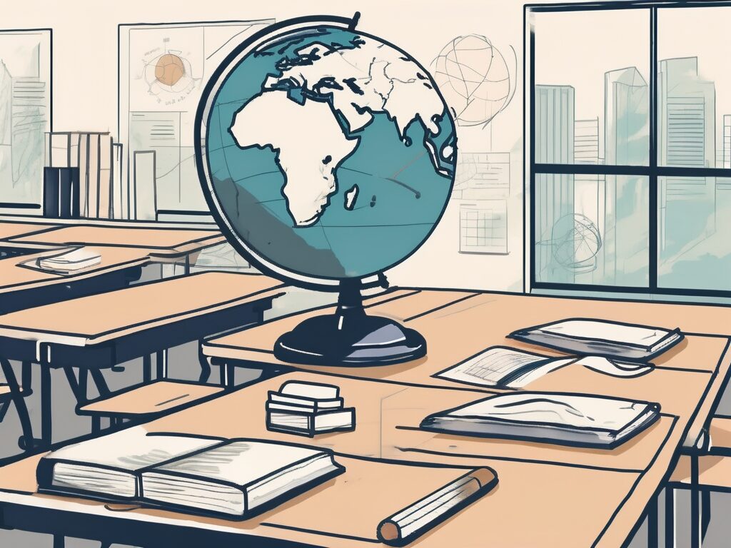 A classroom setting in singapore with various educational tools