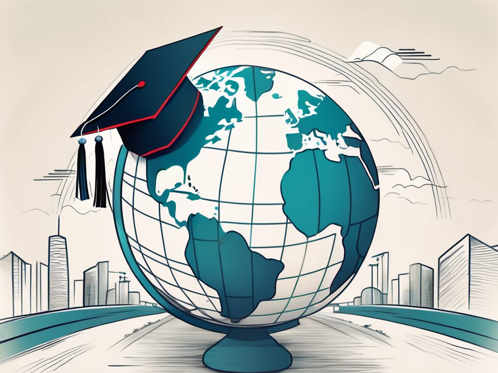 A globe focused on hong kong