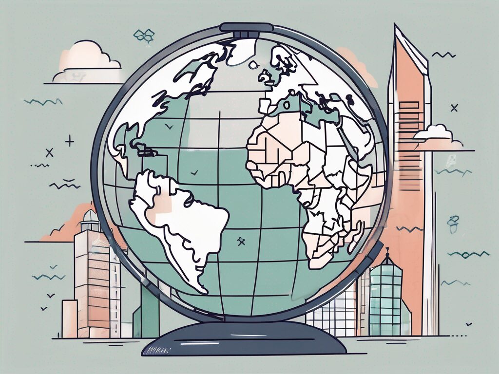 A globe highlighting hong kong