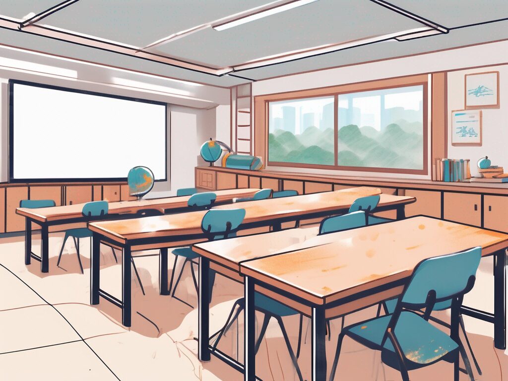 A classroom setting in china