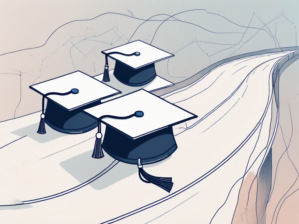 A laptop displaying an online education platform
