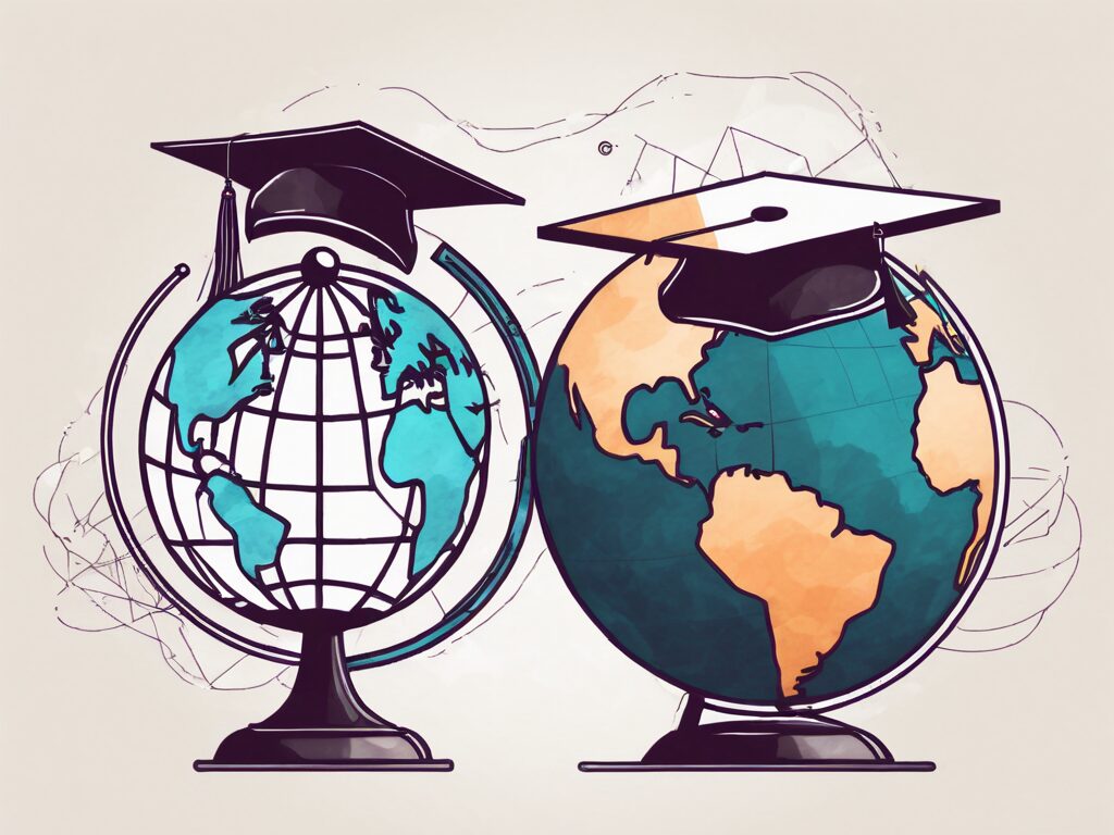 Two graduation caps