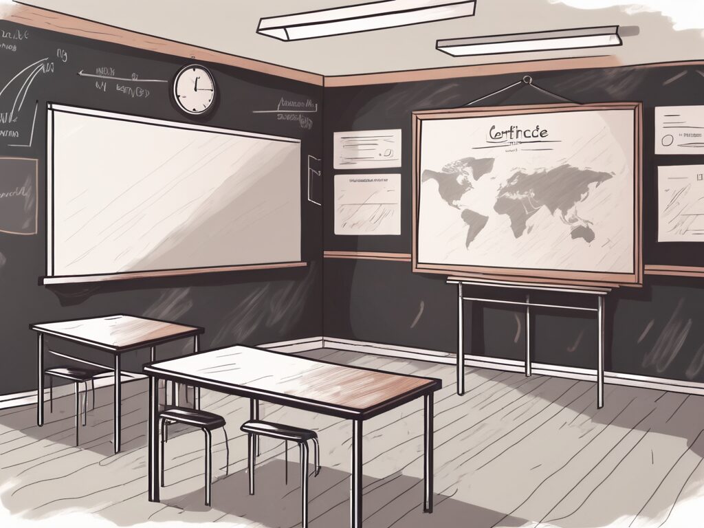 A classroom setting in the uk