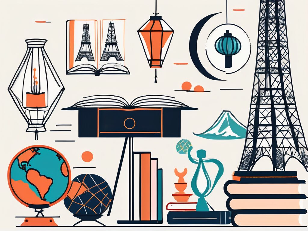 A diverse collection of cultural symbols