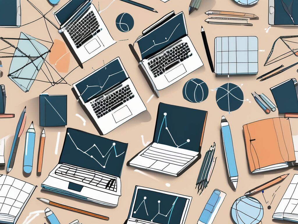 A diverse set of school supplies such as notebooks