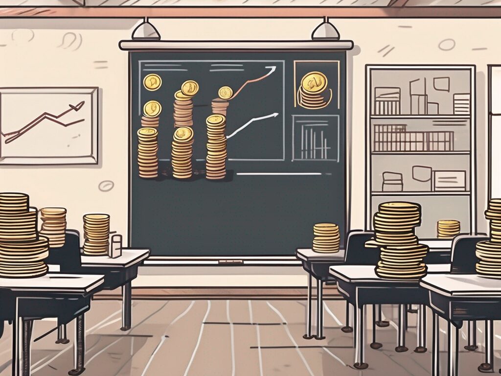 A classroom setting in china with a chalkboard