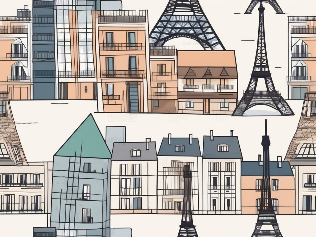 Various international landmarks