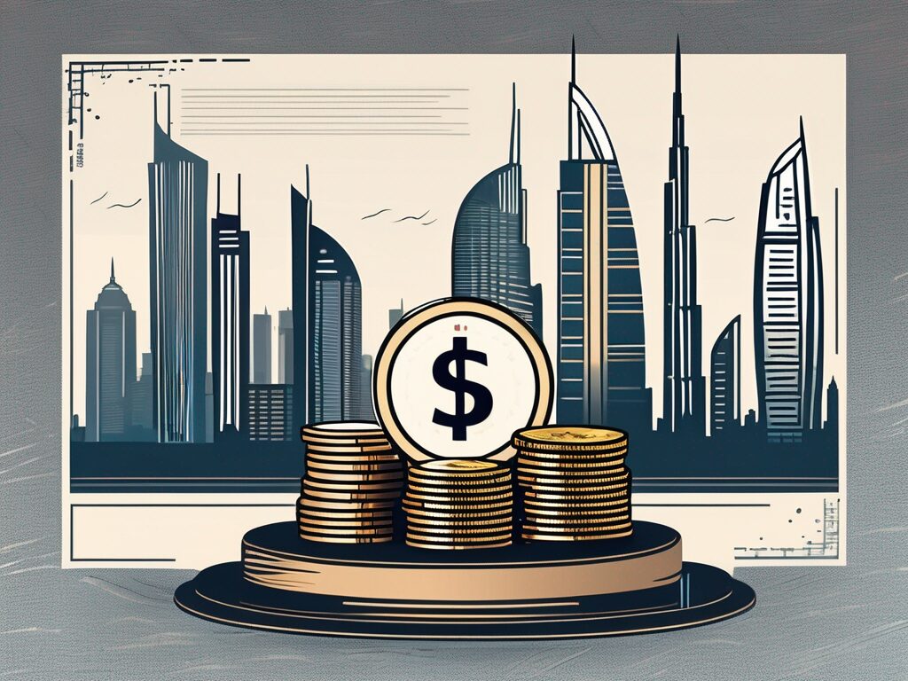 A symbolic scale balancing a stack of coins and a certificate