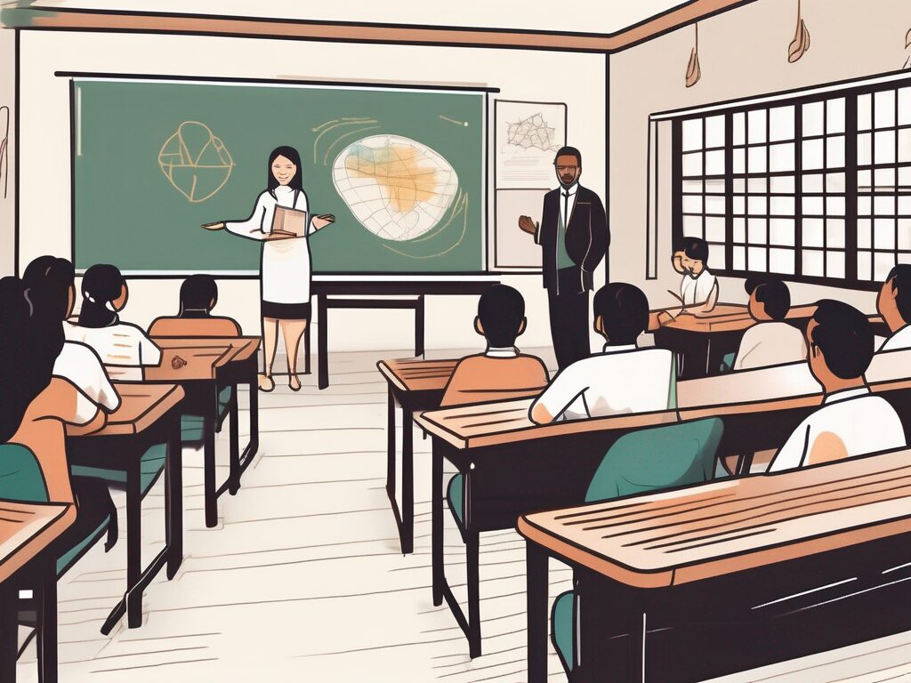 A classroom setting in thailand