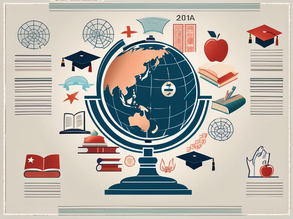 A globe with china highlighted