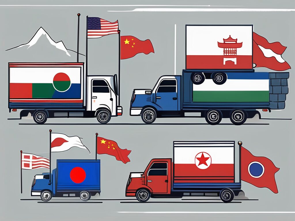 Six different moving trucks