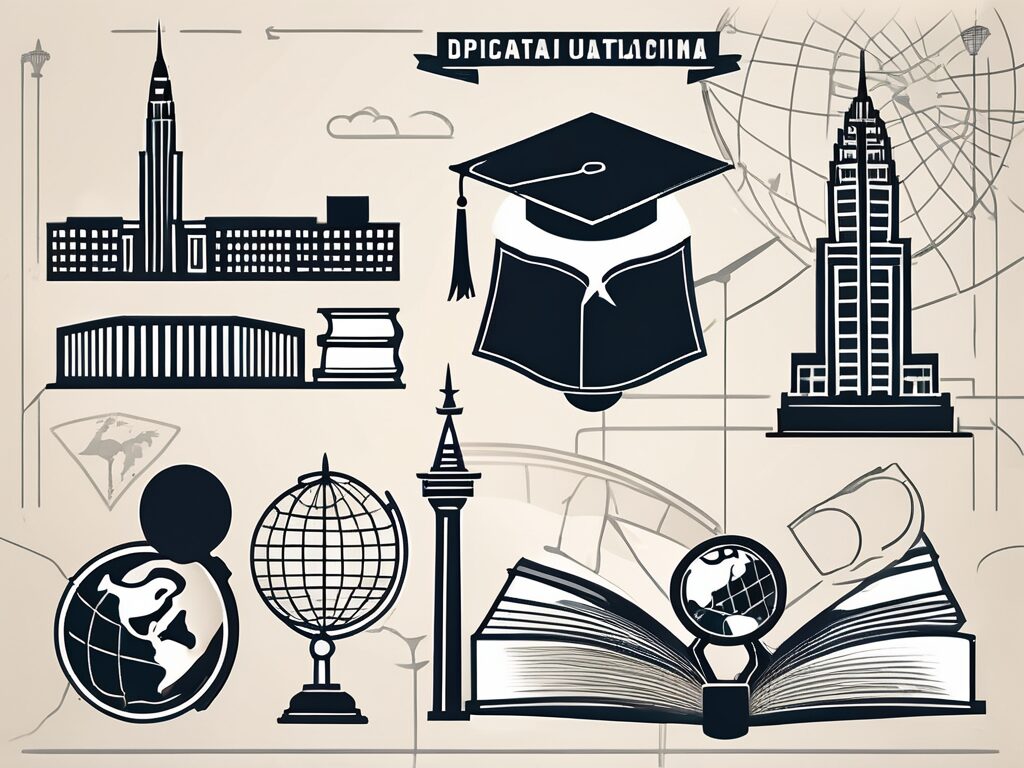 A collection of five symbolic items representing teaching qualifications