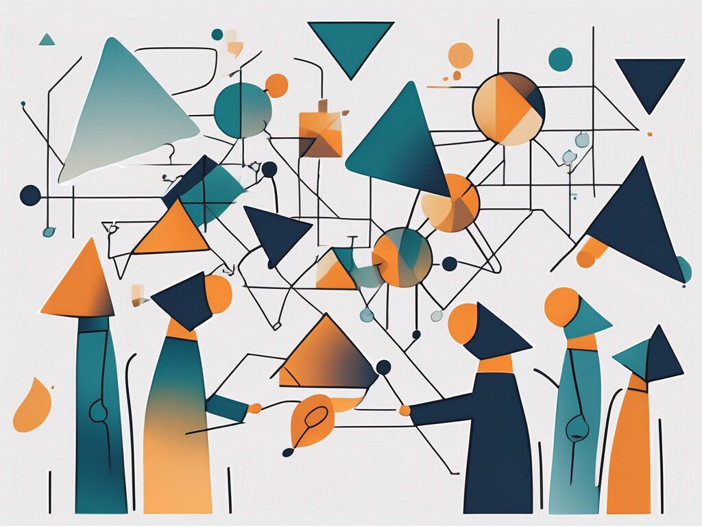 A group of symbolic figures