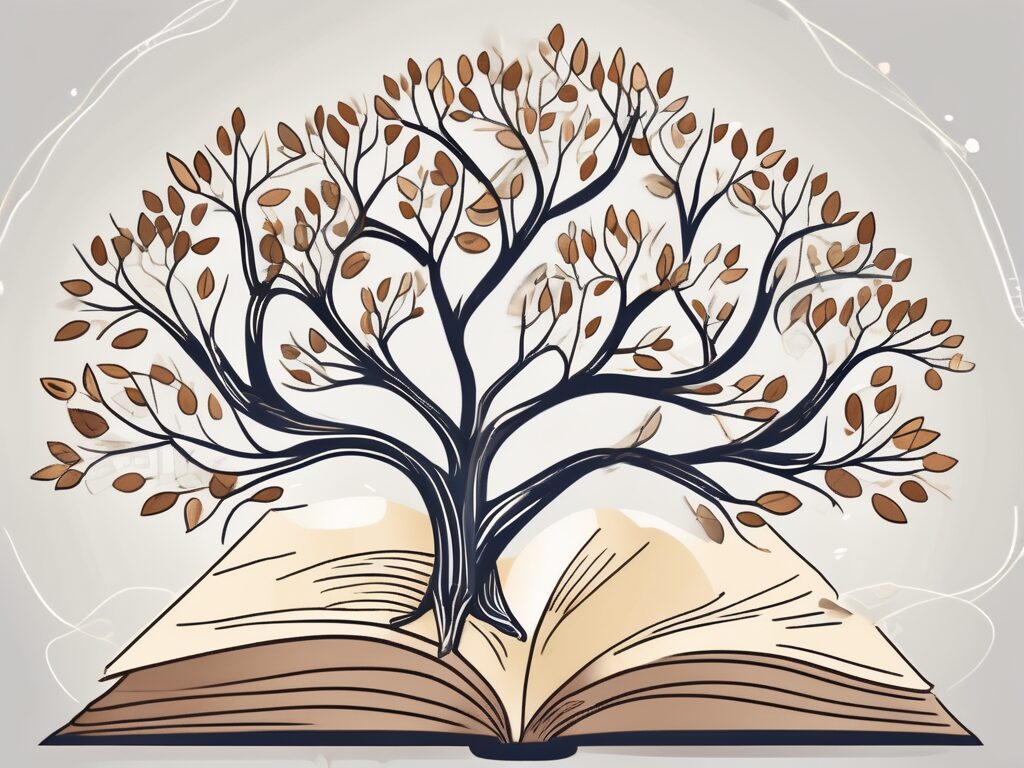 A tree with nine different branches