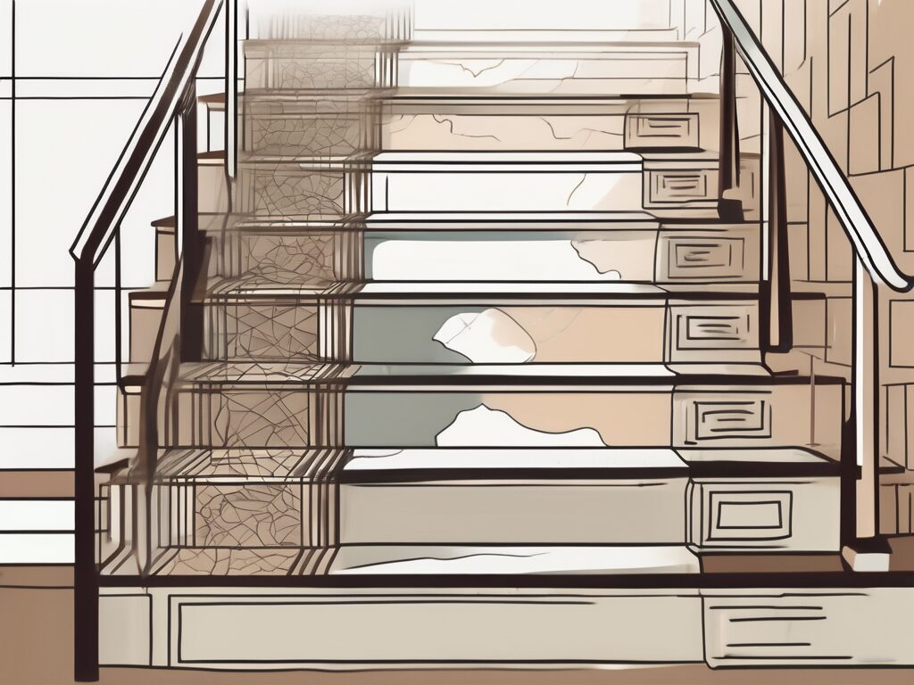 A staircase with eight steps