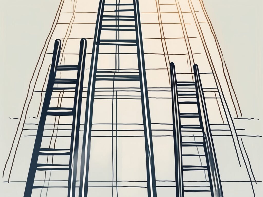 A ladder with eight rungs