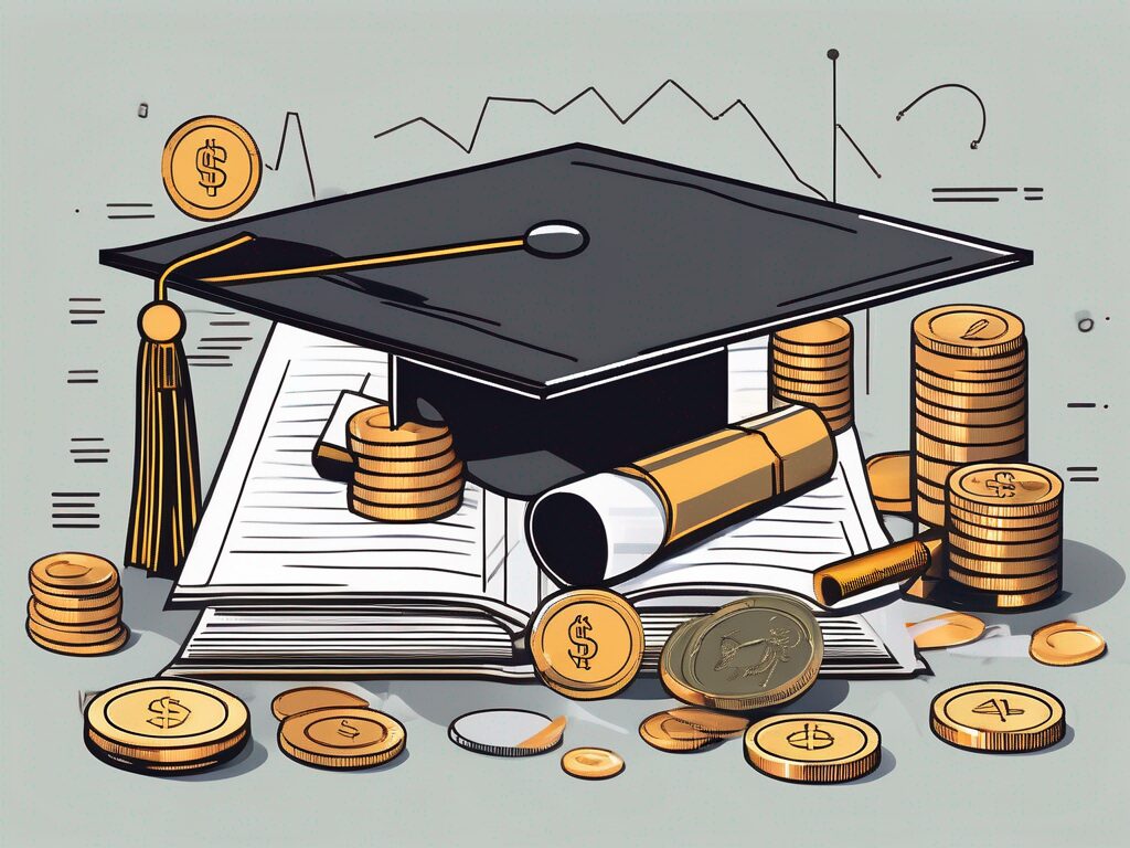 A variety of educational tools such as a graduation cap