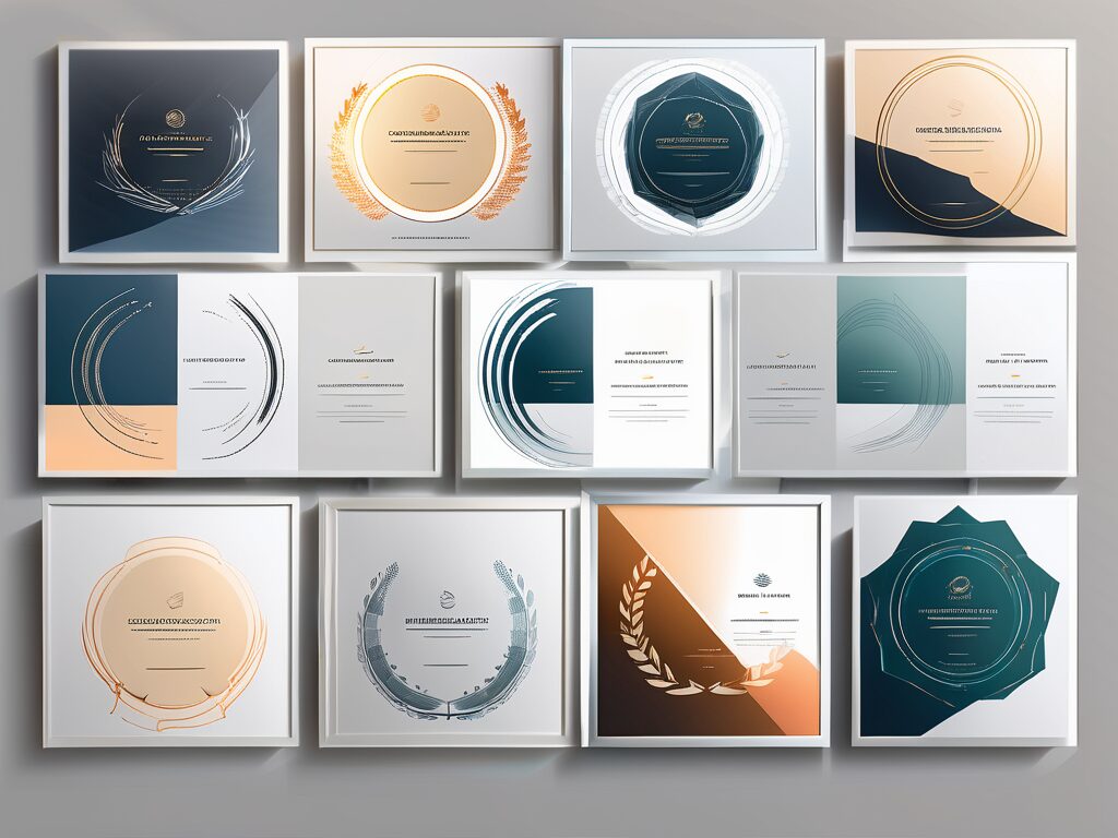 Nine different certificates
