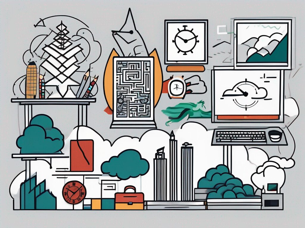 A classroom setting in hong kong with various symbols representing challenges such as a broken pencil for academic struggle