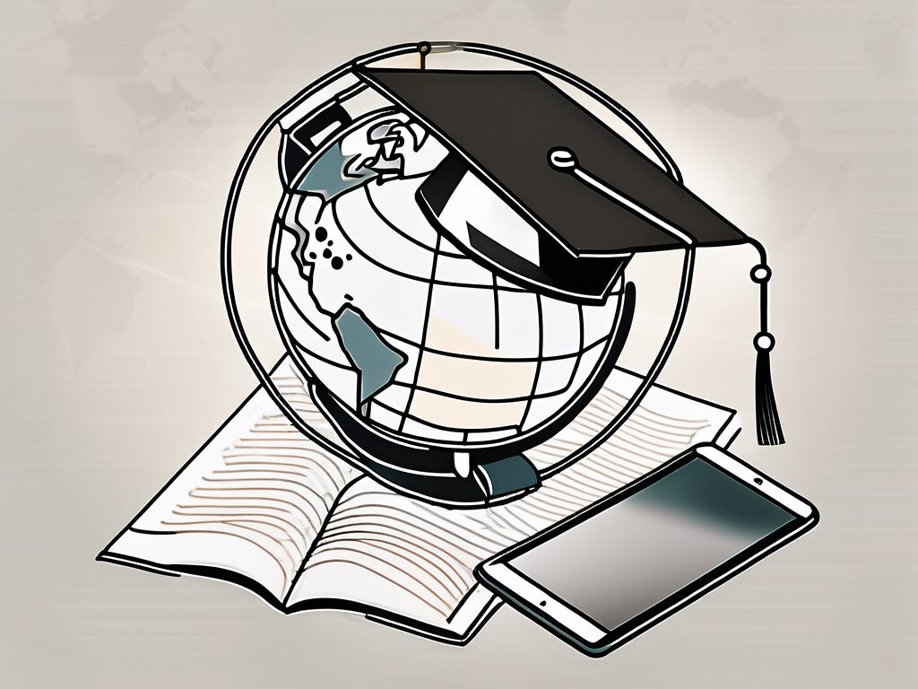 A globe with singapore highlighted