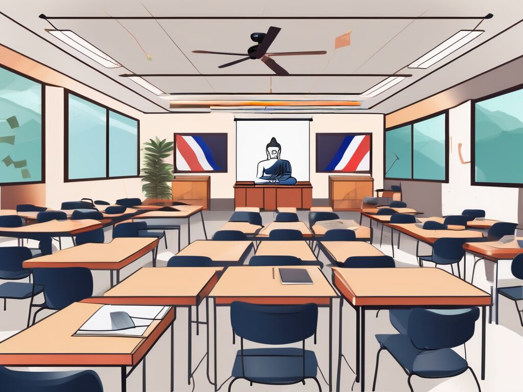 A classroom setting in thailand