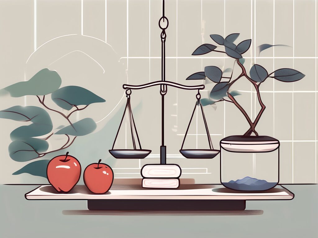 A tranquil chinese classroom setting with elements symbolizing wellness