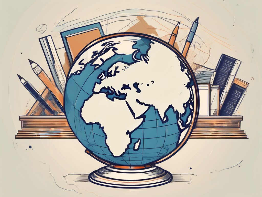 A thai public school with a globe