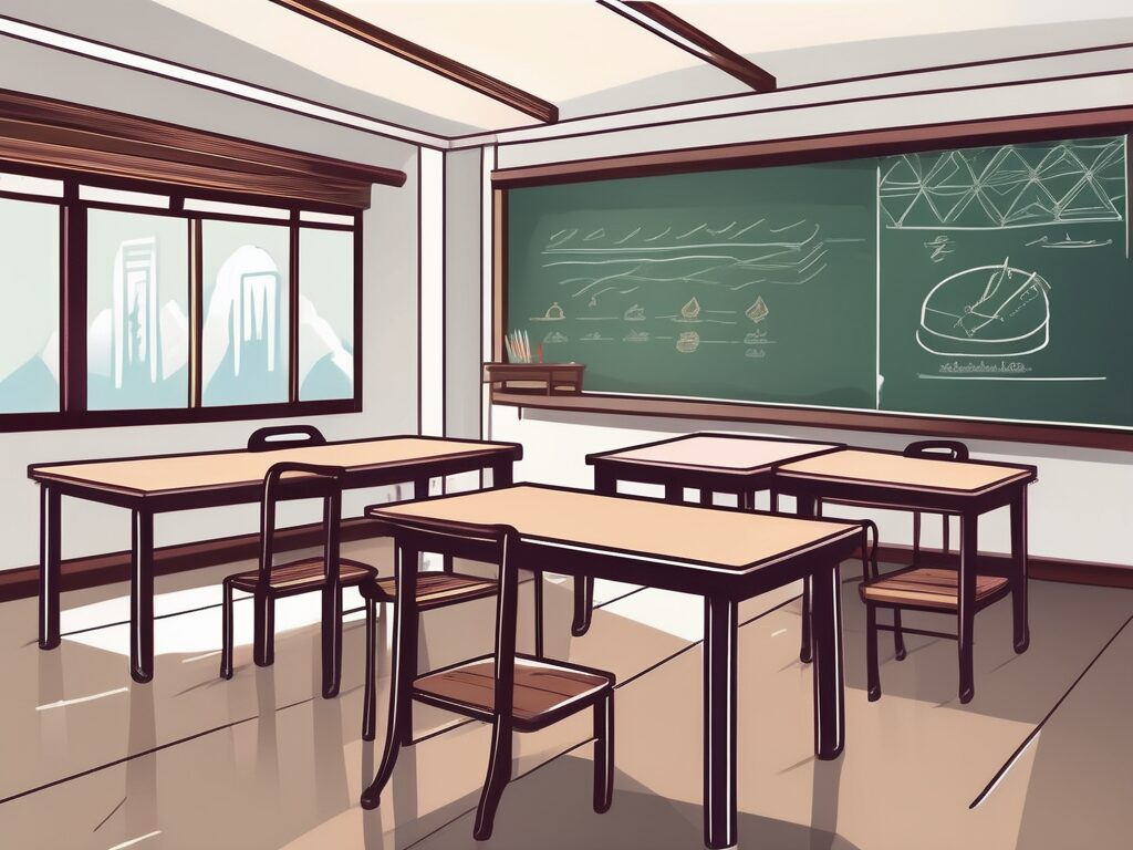 A classroom setting in thailand