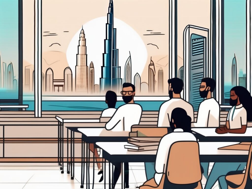 A classroom setting with diverse cultural elements