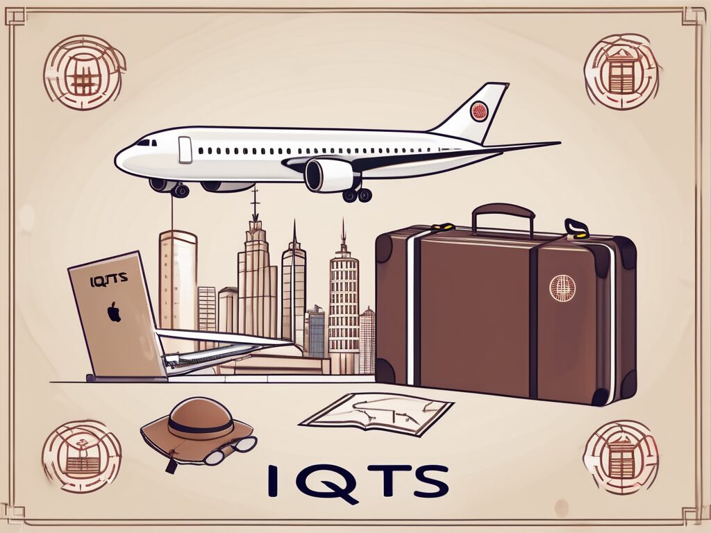 A certificate labeled 'iqts' on a desk