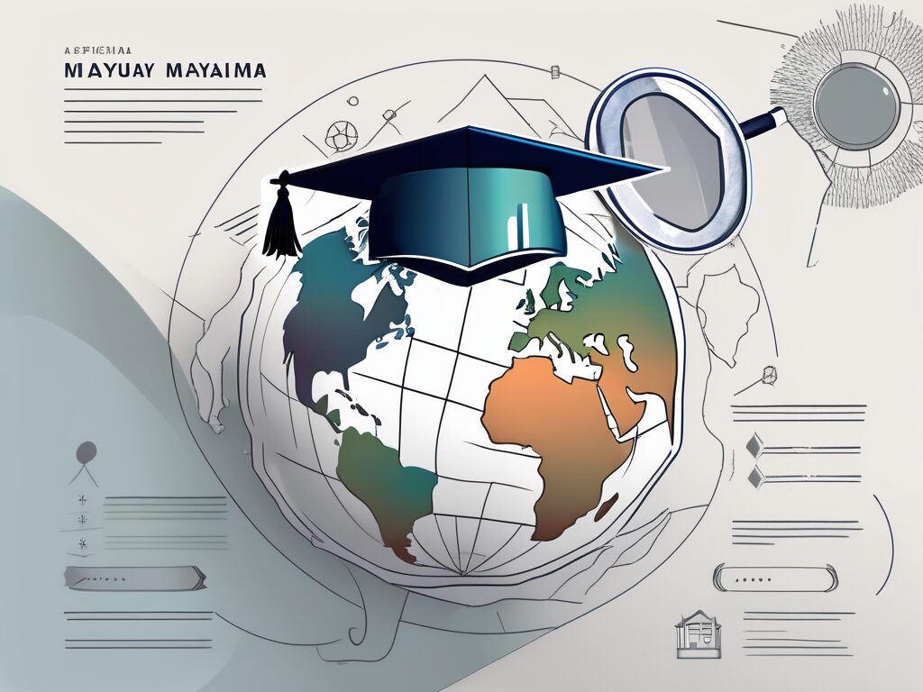 A cv placed on top of a globe