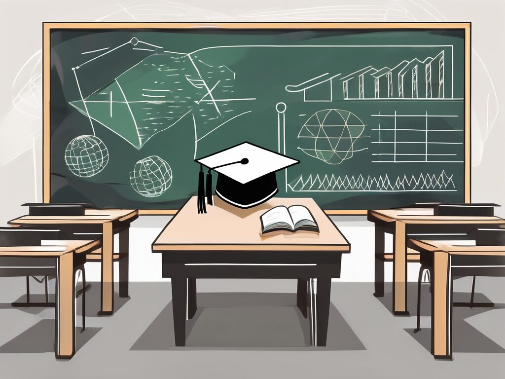A classroom setting in dubai with cultural symbols
