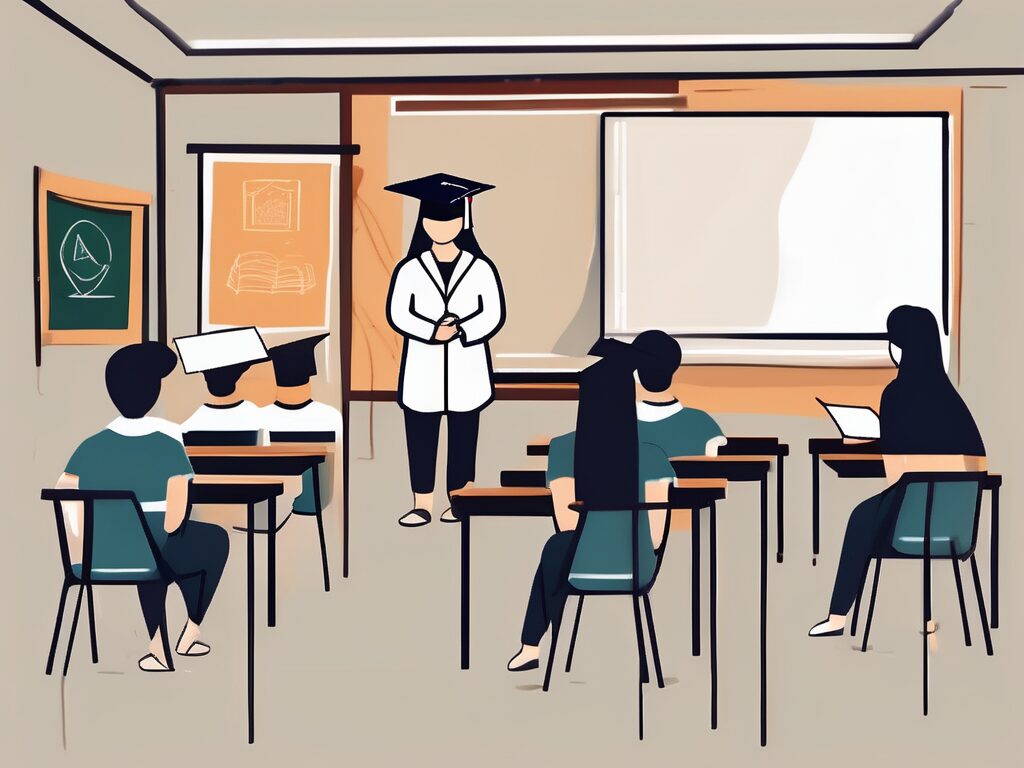 A classroom setting in malaysia with diverse cultural symbols